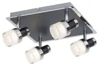 RABALUX Harold,kupatilska,LED20W,IP44,chrom/crna/opal