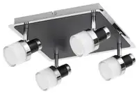 RABALUX Harold,kupatilska,LED20W,IP44,chrom/crna/opal