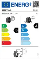 GOODYEAR 265/50R20 111V EFFICIENTGRIP 2 SUV XL