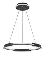 RABALUX Sindri, ring visilica crna LED 45W, 3200lm, dip switch 3000-4000K, precnik 60cm