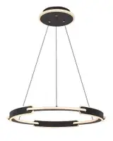 RABALUX Sindri, ring visilica crna LED 45W, 3200lm, dip switch 3000-4000K, precnik 60cm