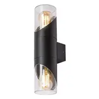 RABALUX Novigrad spoljna zidna lampa crna aluminijum E27 2x28W