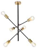RABALUX Lanny visilica LED,E27 6x60W,crno