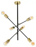 RABALUX Lanny visilica LED,E27 6x60W,crno