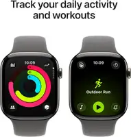 APPLE Watch S11 Cellular 46mm Natural Titanium Case with Stone Grey Sport Band - S/M mfcw4rk/a