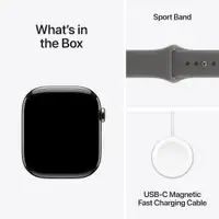 APPLE Watch S11 Cellular 46mm Natural Titanium Case with Stone Grey Sport Band - S/M mfcw4rk/a
