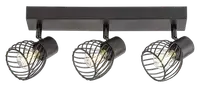 RABALUX Aberama, plafonska lampa, crna plasticna lampa, E14 3x10W, IP20
