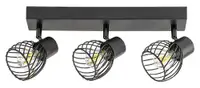 RABALUX Aberama, plafonska lampa, crna plasticna lampa, E14 3x10W, IP20