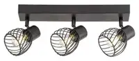 RABALUX Aberama, plafonska lampa, crna plasticna lampa, E14 3x10W, IP20