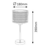 RABALUX Anastasia stona lampa E27 60W hrom/braon