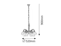 RABALUX Flossi luster E27 5x40W bronza