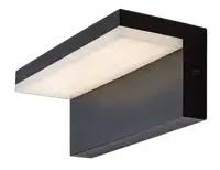 RABALUX Zaragoza, LED spoljna zidna, crna aluminium, 10W, 560lm, (bez dif. 1000lm), 4000K, 21x8cm, distance from the wall: 9cm, ideal operating temperature: -20°C/+40°C, IP54, Class G