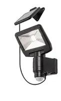 RABALUX Dojran spoljna solarna zidna lampa crna 5W 500lm 4000K senzor pokreta