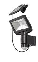 RABALUX Dojran spoljna solarna zidna lampa crna 5W 500lm 4000K senzor pokreta