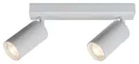 RABALUX Solo, plafonska bela metal spot lamp, 2xGU10