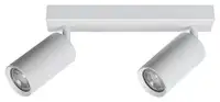 RABALUX Solo, plafonska bela metal spot lamp, 2xGU10