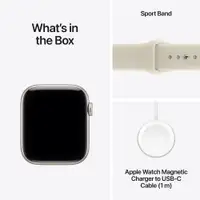APPLE Watch SE3 v2 GPS 40mm Starlight Aluminium Case with Sand Sport Band - S/M mjkr4rk/a