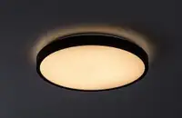 RABALUX Alenzo, LED plafonjera sa daljinskim, dimabilna, 24W, 3000-6000K, 35.5cm, IP44, crna