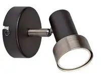 RABALUX Konrad, zidna lampa, mat crna sa srebrnom metalnom abažurom, GU10 1x50W, IP20