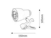 RABALUX Clip spot s štipaljkom E14 40W crni