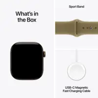 APPLE Watch S12 GPS 42mm Dark Bronze Aluminium Case with Olive Sport Band - M/L mjeg4wf/a