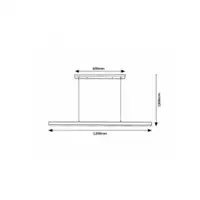 RABALUX Tariq, LED visilica mat crna aluminium, 30W, 1650lm, 4000K, š120cm, v130cm