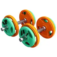 GORILLA SPORTS 2 Kratke sipke sa sigurnosnim oprugama + Gumirani tegovi (ukupno 20 kg)