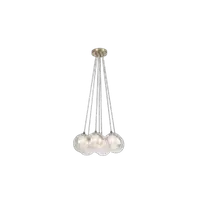 RABALUX Rosehip, luster champagne metal/multikolor staklo, 7xG9