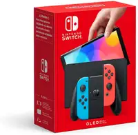 NINTENDO Switch Console (OLED Model) Neon Red and Blue