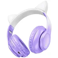 HOCO W42 Cat Ear Purple Grape Bluetooth Bezicne Slusalice
