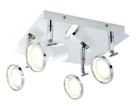 RABALUX Steve spotLEDGU10 4x4,5Ww.bulb,wh/chIP44