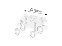 RABALUX Steve spotLEDGU10 4x4,5Ww.bulb,wh/chIP44