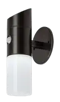 RABALUX Lutto, solarna zidna RGB sa senzorom, crna plastika, LED 1W, 65lm/90lm, 6500K