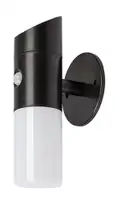 RABALUX Lutto, solarna zidna RGB sa senzorom, crna plastika, LED 1W, 65lm/90lm, 6500K