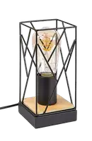RABALUX Boire, stona lampa, crna metalna/drvena E27 1x40W IP20