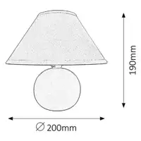 RABALUX Ariel keramicka stona lampa E14 40W, belo