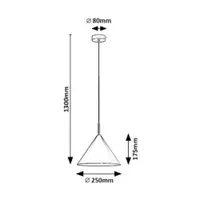 RABALUX Jarod crna metalna visilica, E27 1x40W IP21