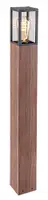 RABALUX Wales spoljna podna lampa aluminijum crna drvo stakleni abazur E27 60W bez sijalice 2