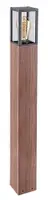 RABALUX Wales spoljna podna lampa aluminijum crna drvo stakleni abazur E27 60W bez sijalice 2