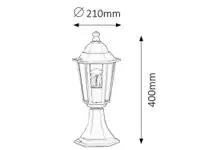 RABALUX Velence spoljna lampa 40cm E27 60W wht IP43