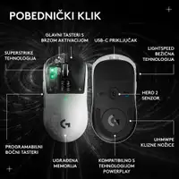 LOGITECH G PRO X2 SUPERSTRIKE, Lightspeed bežicni gejmerski miš 910-007776 