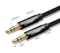 UGREEN AV112 AUX kabl 3.5mm 1m gold crni