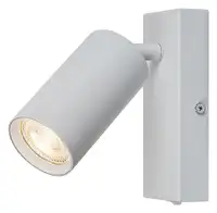 RABALUX Solo, bela metal spot zidna lampa, 1xGU10, sa prekidacem