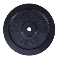 GORILLA SPORTS Teg od livenog gvozdja (20 kg / Crni)