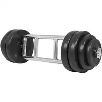 GORILLA SPORTS Sipka za triceps sa vise rukohvata + Set plasticnih tegova (35 kg)