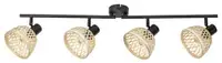 RABALUX Rattan, metalni bambus spot, E14 4x MAX 15W