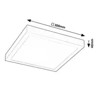 RABALUX Damek2 plafonjera LED18W 30x30cm
