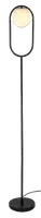 RABALUX Ghita, podna lampa 1xE27, metal crna/belo staklo, visina 170cm