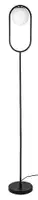 RABALUX Ghita, podna lampa 1xE27, metal crna/belo staklo, visina 170cm
