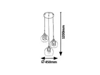 RABALUX Philana visilica E14 3X MAX 40W gold